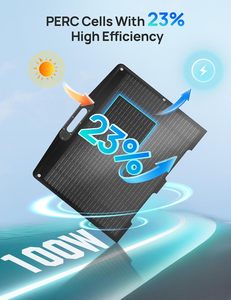 400W <b>Foldable</b> Portable <b>Solar</b> Charger <b>Panel</b> 23% High Efficiency IP65 Waterproof Suitable for RV Camping Off-Grid Outdoor - Product Image 4