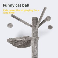 Arbre à chat multi-niveaux en panneau de densité MA02 de 190 cm avec lit intégré et plateformes de saut en sisal pour chats - Modèle Commerce Extérieur