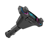 Transmisor FM Inalámbrico Portátil para Manos Libres, Adaptador de Radio MP3 con Alcance de 10 m, Soporte para Tarjeta TF, Kit para Auto con Doble USB