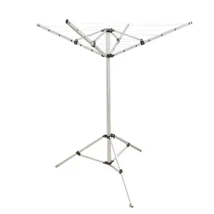 Paraplu Opvouwbare Opvouwbare Kleding Airer Droogrek Opbergruimte Wasdroger 4 Armen Aluminium Voetjes Zwart 135X130X140Cm