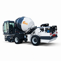 Camion malaxeur à béton auto-alimenté 3,5 mètres cubes Diesel 4x4 compact mobile auto-chargeur