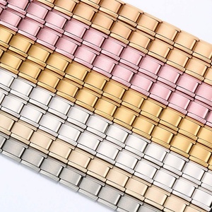 Bracelets à maillons en acier inoxydable style italien ODM 2025, avec diamants en titane, perles argentées, punk, bouddhisme, mode - Product Image 3