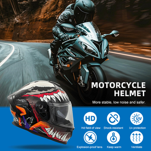 Casque de moto intégral de haute qualité DOT, matériaux ABS, fermeture à dégagement rapide, toutes saisons, vendu directement en usine - Product Image 4
