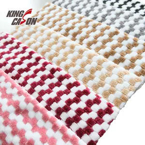 Kingcason pabrik profesional kain bulu dengan selimut pakaian 280gsm 2.4m AB halaman cek Jacquard flanel untuk tekstil rumah