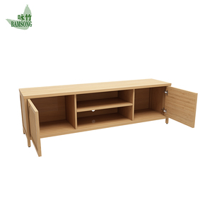 <span class=keywords><strong>Mobile</strong></span> TV <span class=keywords><strong>per</strong></span> <span class=keywords><strong>Soggiorno</strong></span>, Arredamento <span class=keywords><strong>Moderno</strong></span> in Bambù, Centro di Intrattenimento <span class=keywords><strong>Basso</strong></span> e Lungo, Console Multimediale con Set di Archiviazione - Product Image 2