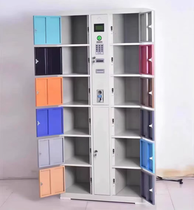 Casier intelligent multi-couleurs de style moderne avec accès par code QR/empreinte digitale pour salle de sport, bureau, école - Armoire de rangement sécurisée personnalisable - Product Image 4
