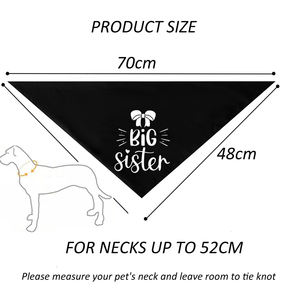 Tanpopo promocionado a Big Brother Bandana Dog Bufanda Baberos <span class=keywords><strong>Funny</strong></span> Big Sister Print Accesorios para mascotas Custom Dog <span class=keywords><strong>Bandanas</strong></span> al por mayor - Product Image 2