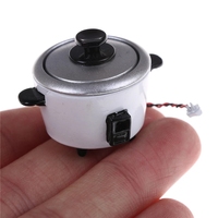 Cuiseur à riz électrique en métal miniature pour maison de poupée jouet d'ustensiles de cuisine bricolage avec jouet modèle de valeur éducative