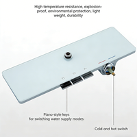 Colonne de douche thermostatique GAPPO Chrome carrée en laiton pour salle de bain avec système de pluie