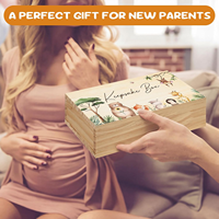 Boîte en bois personnalisée 10cm x 10cm, boîte à souvenirs pour bébé, coffret de rangement en bois, coffret cadeau en bois, boîtes en bois pour cadeaux de bébé