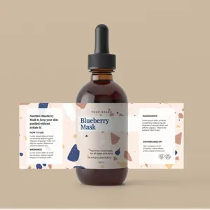 Autocollant d'étiquette cosmétique en vinyle personnalisé de haute qualité pour les entreprises et les magasins