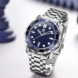 Watches Men Wrist Business Custom Luxury Top Band Stainless Steel Reloj Calendar Waterproof Watch Manufacturer Male Quartz Watch