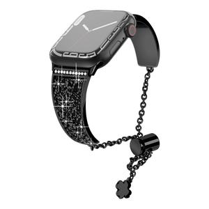 <span class=keywords><strong>Correa</strong></span> de reloj de joyería de nuevo diseño para <span class=keywords><strong>Apple</strong></span> <span class=keywords><strong>Watch</strong></span> Ultra All Series para mujer, <span class=keywords><strong>correa</strong></span> de reloj de Metal con pantalla de dijes de lujo de repuesto - Product Image 3