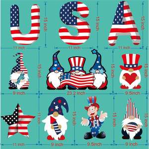 Letrero de Jardín con Duende del Día de la Independencia, Decoración Patriótica Americana para el 4 de Julio, Producto Transfronterizo Más Vendido - Product Image 3