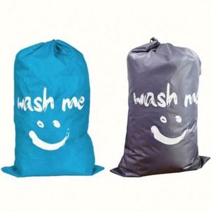 Sac à linge en nylon Oxford personnalisé avec logo imprimé, grand format, écologique, portable et lavable, idéal pour la vente en gros - Product Image 2