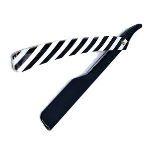 Maquinilla de afeitar de peluquero recta Facial profesional, logotipo personalizado privado, hoja plegable dorada, herramientas de afeitado - Product Image 5