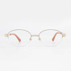Lunettes de vue Fakeme ovales demi-cerclées en titane pur, légères, style rétro unisexe, monture rigide Danyang 202406 - Product Image 2