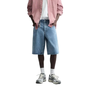 Stretch Five-Pocket Mid-<b>Thigh</b> Men's Denim Shorts High Quality Breathable Casual Men's Summer Outer Wear Custom - Product Image 1