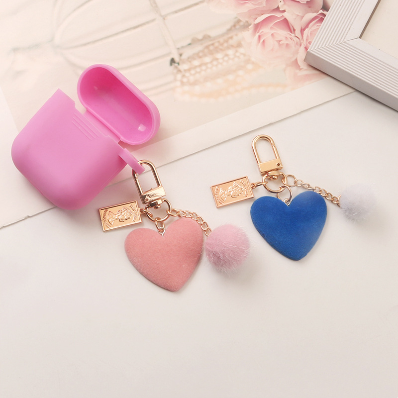 Hot Kawaii Rubber Heart Key Chain for Girls Woman Wholesale Bag
