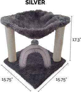 Tiger's Tough 15,75 pulgadas interior Cat Playground Sisal rascador postes cepillos de cepillado automático hamaca gato árboles rascador - Product Image 3