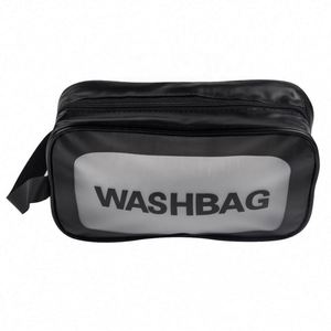 Portable <b>Transparent</b> Frosted Pvc <b>Makeup</b> Custom Waterproof Travel Toiletry <b>Bag</b> - Product Image 1