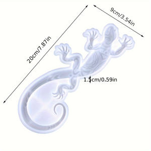 S146 شبه ثلاثي الأبعاد <span class=keywords><strong>Gecko</strong></span> على شكل قطرة الغراء زخرفة العفن ديي الجبس الروائح العطر ، قالب سيليكون - Product Image 4
