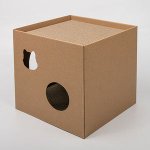 Heißer Verkauf Kratzbaum für Katzen, Interaktives Indoor-Haustierspielzeug, Kratzbox-Haus aus Pappe - Product Image 6