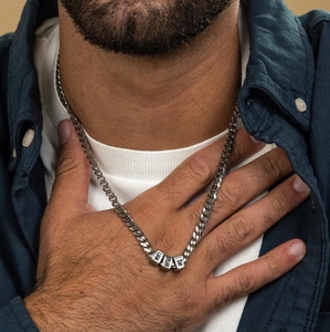 Collana incisa in oro placcato 18K Nickle Free <span class=keywords><strong>per</strong></span> <span class=keywords><strong>lui</strong></span> fidanzato marito regalo di San Valentino <span class=keywords><strong>per</strong></span> <span class=keywords><strong>lui</strong></span> regalo di <span class=keywords><strong>anniversario</strong></span> <span class=keywords><strong>per</strong></span> <span class=keywords><strong>lui</strong></span> - Product Image 5