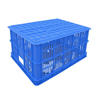 Conteneurs en plastique OEM du fabricant, pour fruits, à bas prix, empilables, boîte de rangement à bras, caisse de supermarché, légère et durable