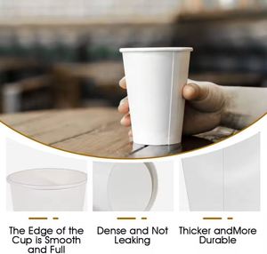 Vasos de Papel Desechables de Doble Pared Blancos de 8oz para Llevar, Vasos de Papel para Café con Impresión Personalizada - Product Image 3
