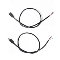 Kabel ekstensi catu daya USB mikro 2.0 A Female Jack, kabel ekstensi catu daya 4 Pin 2 Pin 4 kabel DIY jalur Data kabel pengisi daya Tipe C kawat 1m 2m