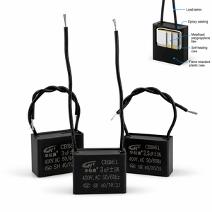 <span class=keywords><strong>Condensateur</strong></span> de démarrage de moteur AC HuaYouXing CBB61 0,47uF-<span class=keywords><strong>25uF</strong></span> 450V 50/60Hz en film de polypropylène métallisé auto-réparant à faible ESR pour - Product Image 3
