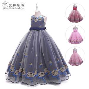 Детское нарядное платье покроя «Принцесса» для девочек; Бальное платье; Для подростков кружевное вечернее платье на свадьбу, выпускной бал, ведущий костюм От 3 до 14 лет одежда для детей - Product Image 2