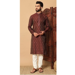 Nouvelle Collection de pyjamas Kurta pour hommes pour mariage et fête Pyjama Kurta de créateur prêt à l'emploi en vente à l'exportation - Product Image 1