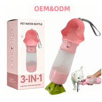 Bouteille d'eau portable pour chien avec conteneur alimentaire pour voyage, en matériau de qualité alimentaire, pour chiot - Accessoires pour animaux de compagnie OEM & ODM