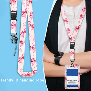 In stock: Foundation with large <b>bow</b>, leaf, badge, scroll, ID card holder, heavy-duty lanyard, cute keychain, exhibition card - Product Image 2