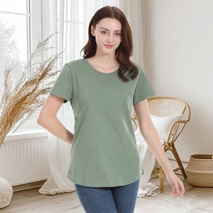 Ekouaer Lot de 3 hauts <span class=keywords><strong>d</strong></span>'<span class=keywords><strong>allaitement</strong></span> pour femmes enceintes, rayés, respirants, en polyester et élasthanne, gris, rouge vin - Product Image 5
