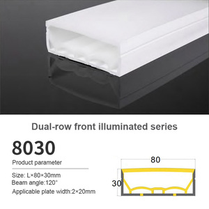 Tube néon flexible étanche IP65 LEDEAST <span class=keywords><strong>FLS</strong></span> 20*20mm, bande LED en silicone, série d'éclairage frontal, bande néon flexible - Product Image 3
