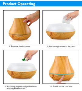 Humidificateur d'<span class=keywords><strong>air</strong></span> électrique à ultrasons 400ml Cool Mist Aroma pour la maison et l'hôtel Garantie 1 an - Product Image 5