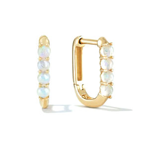 Boucles d'oreilles personnalisées en forme de U en argent sterling 925 avec zircon Style tendance pour les fêtes et les mariages - Product Image 1