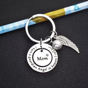 Llavero Conmemorativo para Mamá, Regalo por la Pérdida de Mamá, Tengo un Ángel Guardián en el Cielo, Llamo a Ella Mamá, Llaveros de Recuerdo y Condolencias - Product Image 3