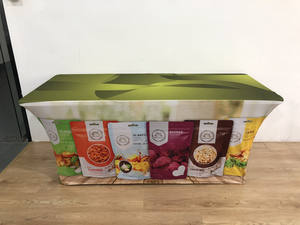 6-футовая полиэфирная корпоративная скатерть с эластичной выставочной обложкой, рекламные флаги и баннеры с индивидуальным логотипом - Product Image 2