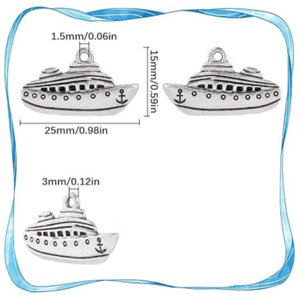 Boot Charms Bulk Ship Charms Antike Silber Ocean Sea Cruise Boote Fahrzeug Kreuzfahrt Segeln Vintage Anhänger für die Schmuck herstellung - Product Image 3