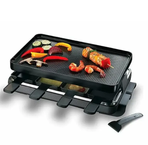 Grill BBQ 1200W Grill électrique carré <span class=keywords><strong>Raclette</strong></span> pour 6 personnes avec revêtement en fonte/pierre avec GS/CE/ROH/LFGB/SASO ATC-RG046 - Product Image 4