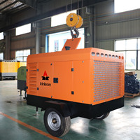 Compresseur d'air mobile à vis diesel Kinleon portable 250 CFM 12 bars pour pneus, livraison rapide, moteur pour marteau-piqueur et sablage