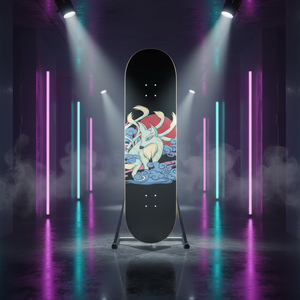 Direktvertrieb ab Werk Maßgefertigtes Hochwertiges 7-Schicht Nordost-Ahorn UV-Bedrucktes Grafik-Doppel-Rocker <span class=keywords><strong>Skateboard</strong></span>-<span class=keywords><strong>Deck</strong></span> mit Geringer Mindestbestellmenge - Product Image 1