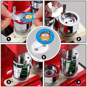 Nam Châm Của Nhãn Hiệu Huy Hiệu Nhà Sản Xuất <span class=keywords><strong>Snap</strong></span> Nút Tay Máy Ép Kim Loại Tiền Xu Chèn Vòng Huy Hiệu Nút Máy Làm - Product Image 6