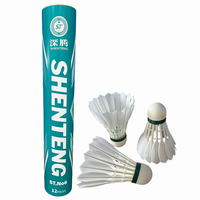 Volant de badminton droit ST NO 6 - Volant d'entraînement professionnel et de compétition - Vol stable et frappe puissante