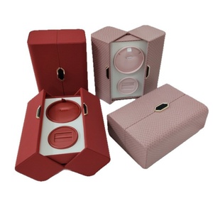 Valentine's Day Jewelry <b>Gift</b> <b>Box</b> High-end Double Door PU Leather LED Light Rectangular Ring Necklace Birthday <b>Gift</b> Packaging <b>Box</b> - Product Image 5