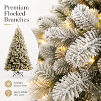 Guirlande lumineuse de Noël à brancher, lumières en forme de boules incassables pour intérieur, pré-éclairées pour décorer le sapin de Noël en famille pour les fêtes.